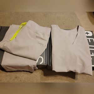Figs Slate Set Small Petite Kade Scrub Pants Medium Casma Top